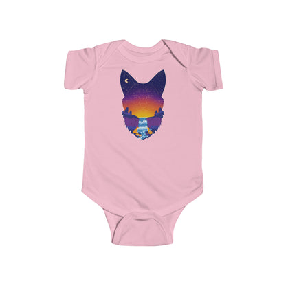 Short-sleeved onesie - Fox constellation