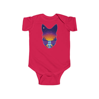 Short-sleeved onesie - Fox constellation