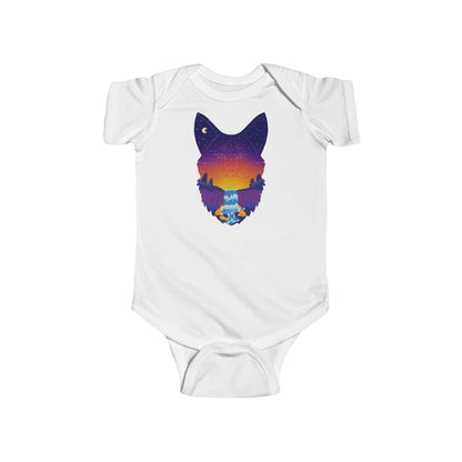 Short-sleeved onesie - Fox constellation