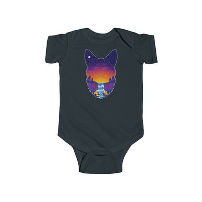 Short-sleeved onesie - Fox constellation