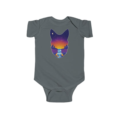 Short-sleeved onesie - Fox constellation
