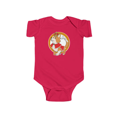 Short-sleeved onesie - king corgi
