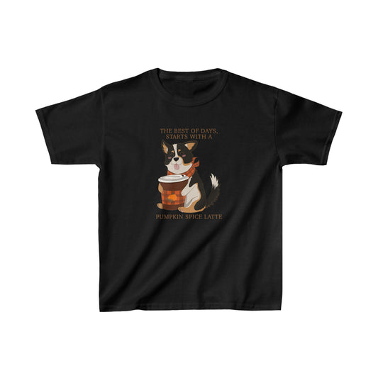 Children's t-shirt - Pumpkin spice corgi