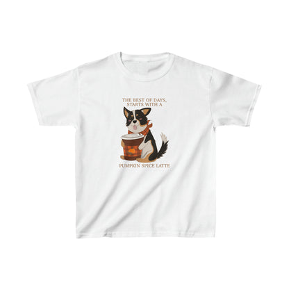 Children's t-shirt - Pumpkin spice corgi