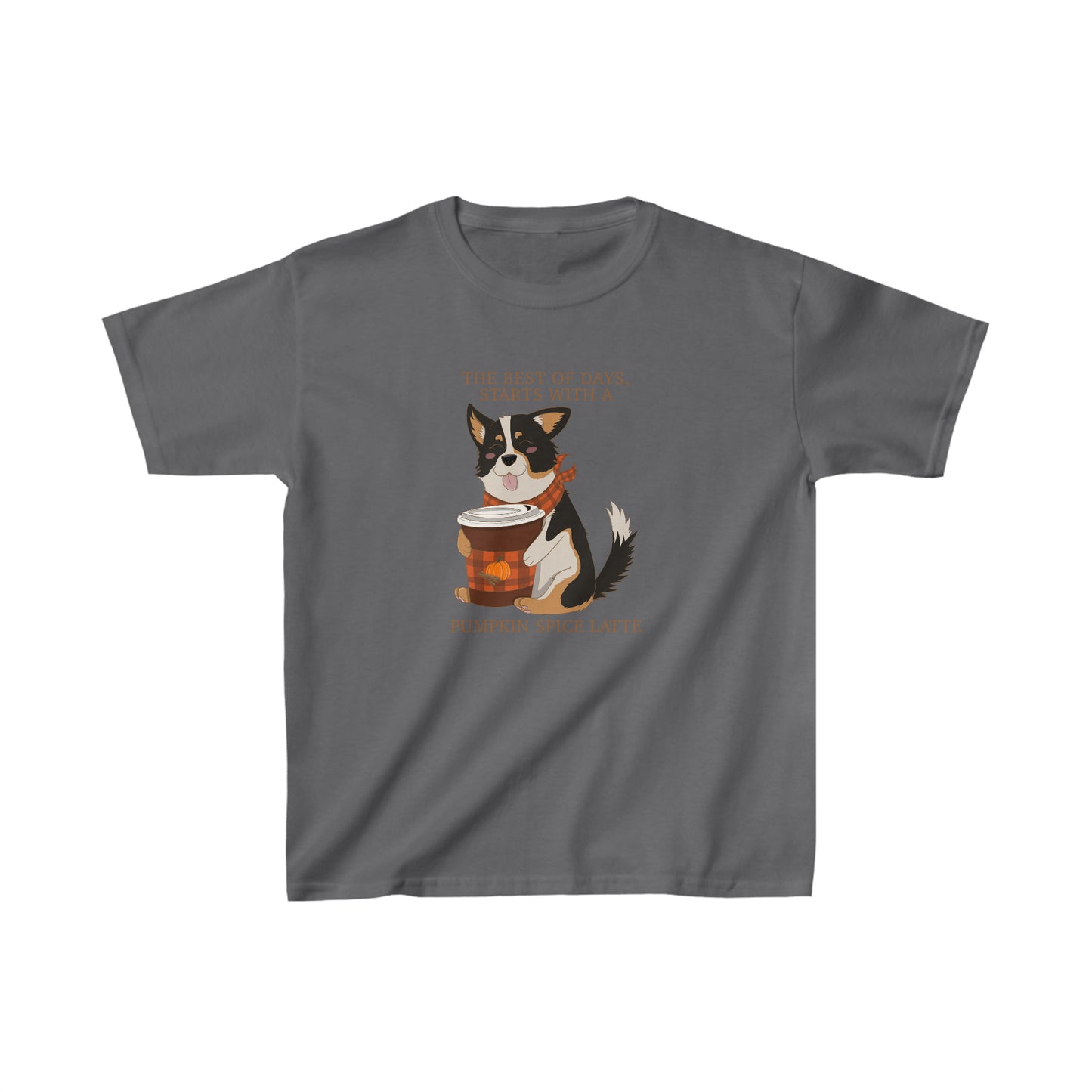 Children's t-shirt - Pumpkin spice corgi