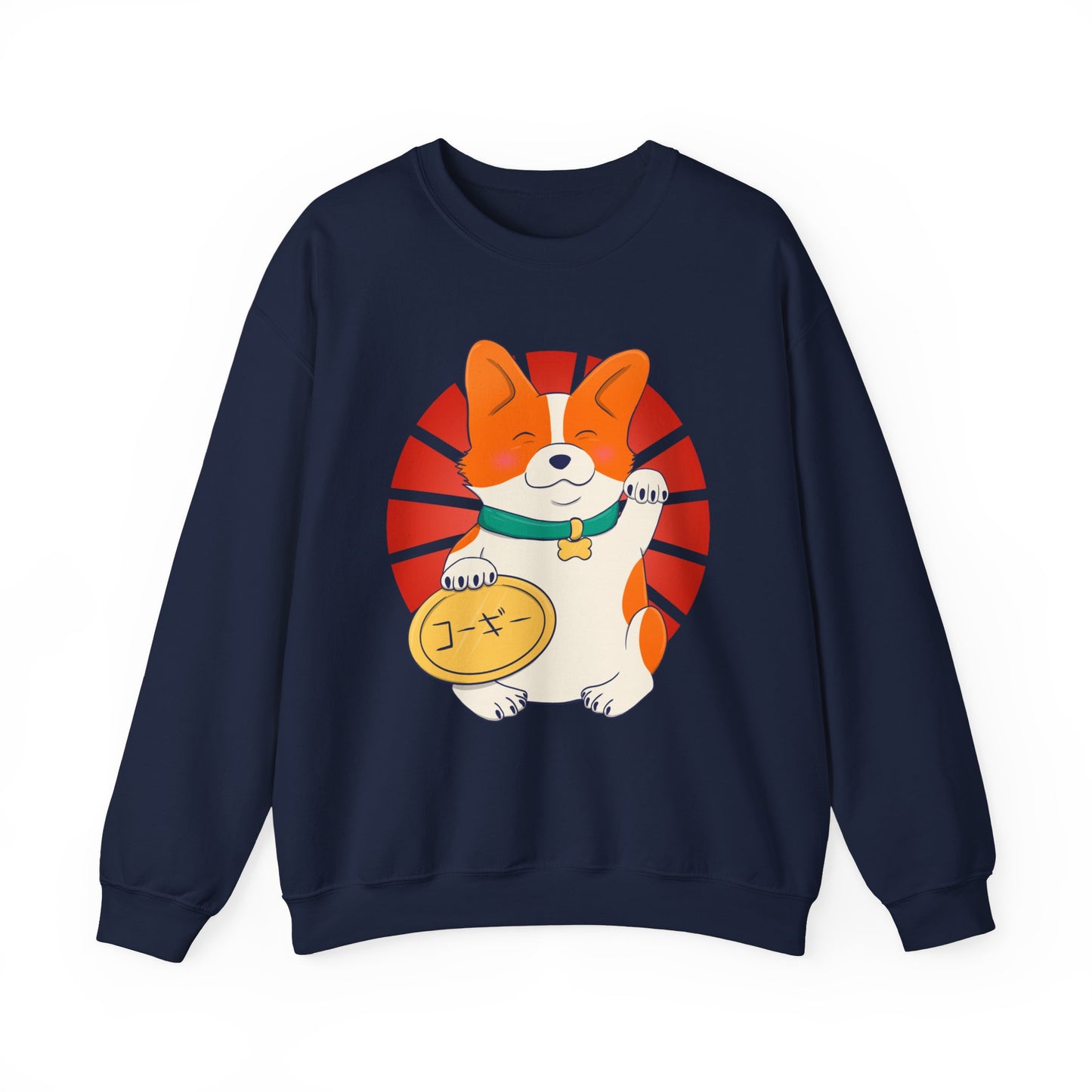 Chandail à col rond - Unisexe - Maneki corgi