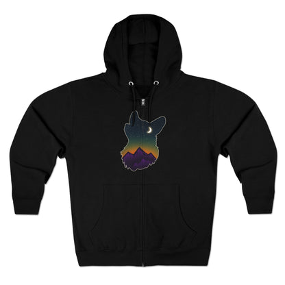 Full Zip Hoodie - Unisex - Constellation Corgi