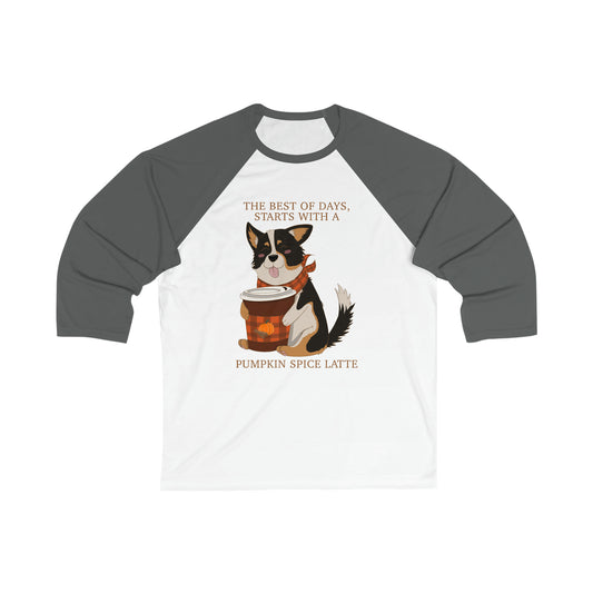 Chandail baseball - Unisexe - Pumpkin spice corgi