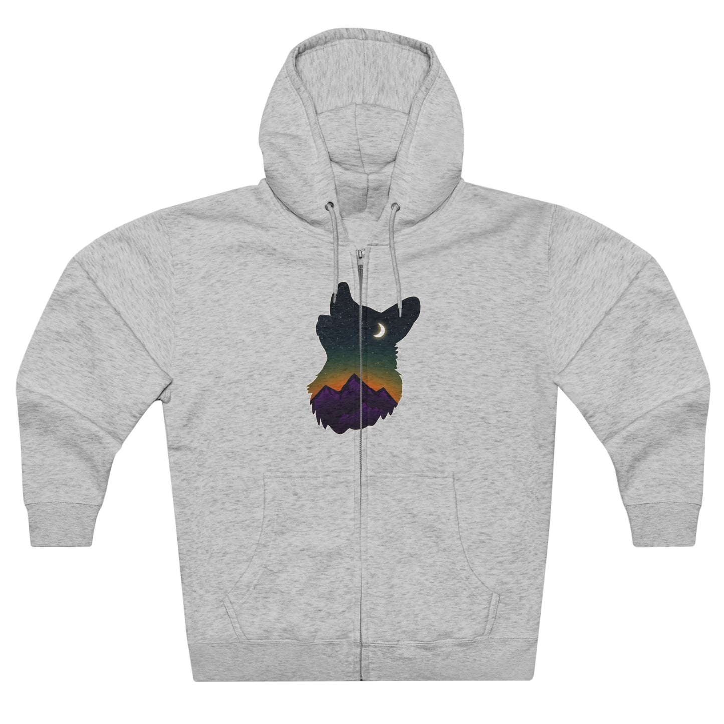 Full Zip Hoodie - Unisex - Constellation Corgi