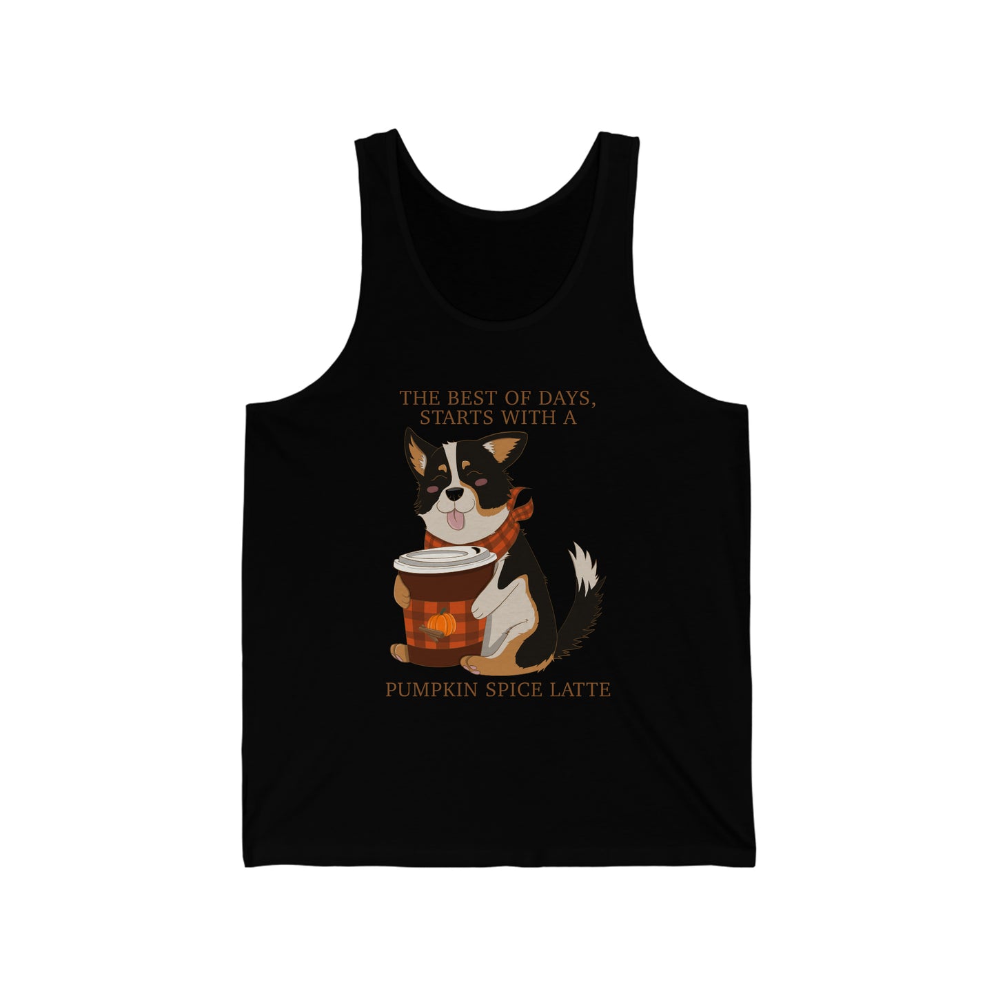 Tank top - Unisex - Pumpkin spice corgi