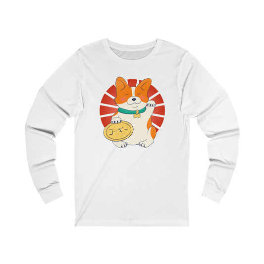 Chandail à manches longues - Unisexe - Maneki corgi