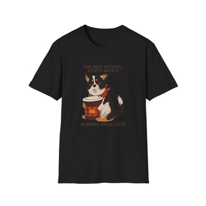T-Shirt - Unisex - Pumpkin spice corgi
