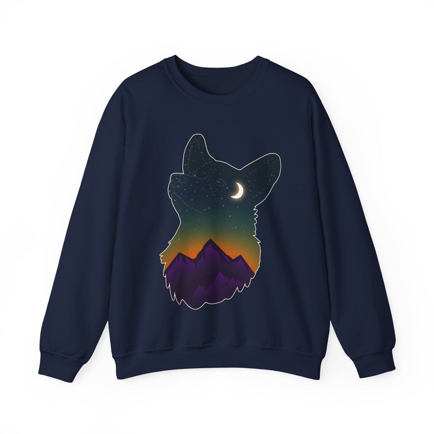 Chandail à col rond - Unisexe - Constellation corgi