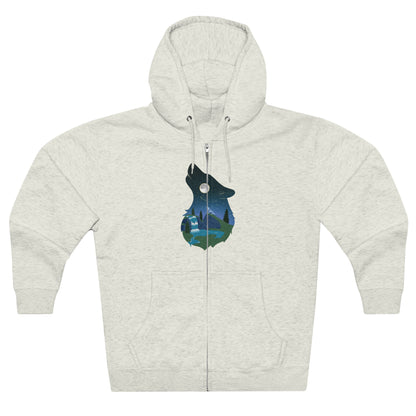 Full Zip Hoodie - Unisex - Wolf Constellation