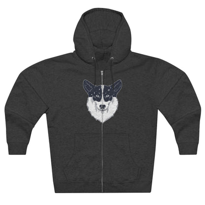 Full Zip Hoodie - Unisex - Starry Corgi 