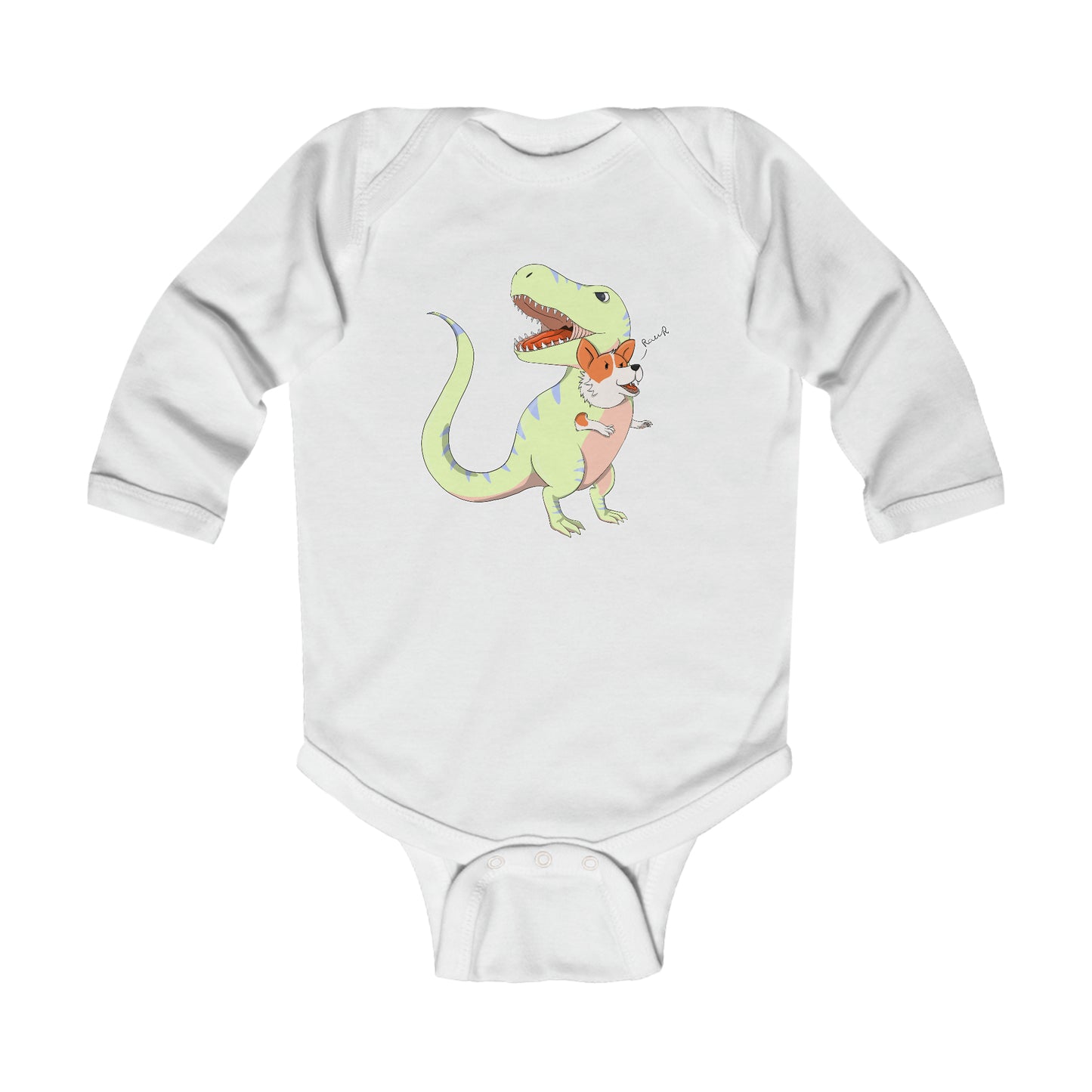 Long-sleeved onesie - Corgi rex