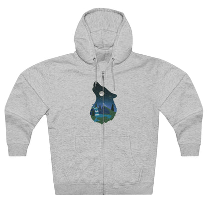 Full Zip Hoodie - Unisex - Wolf Constellation