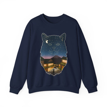 Chandail à col rond - Unisexe - Constellation chat