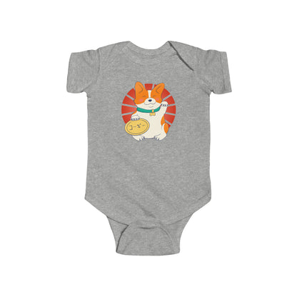 Short-sleeved onesie - Maneki corgi