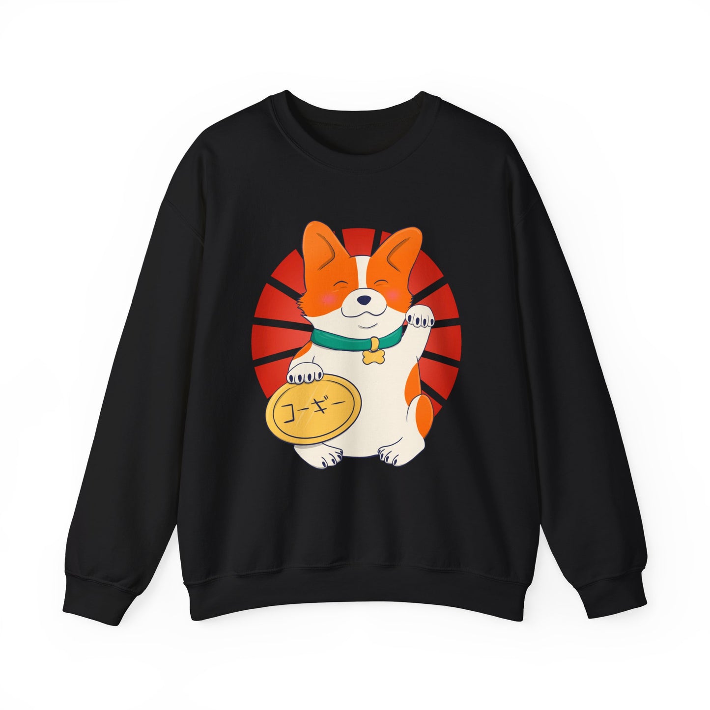 Chandail à col rond - Unisexe - Maneki corgi