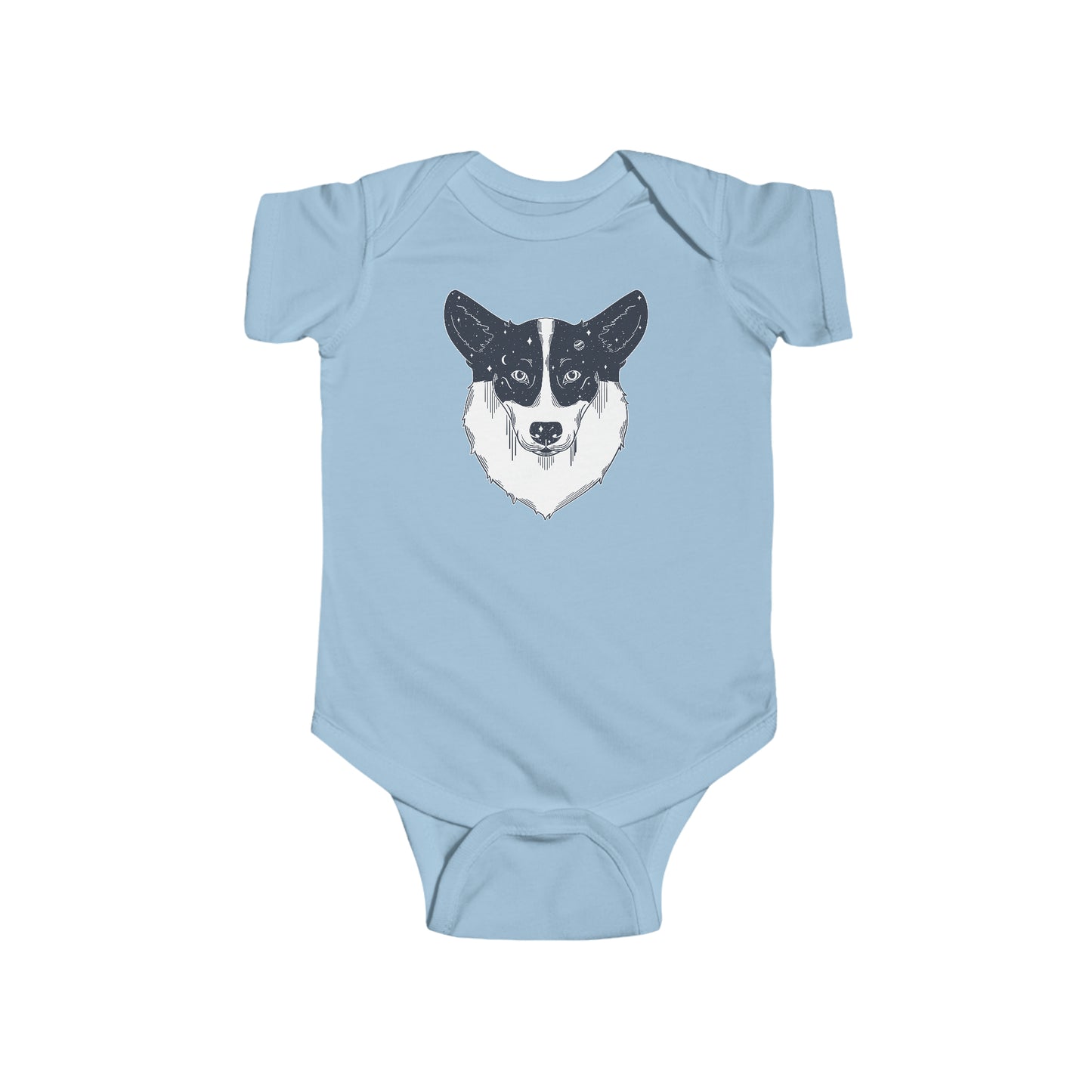 Short-sleeved Onesie - Starry Corgi