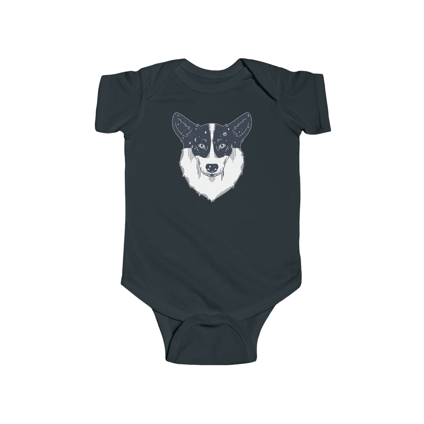 Short-sleeved Onesie - Starry Corgi
