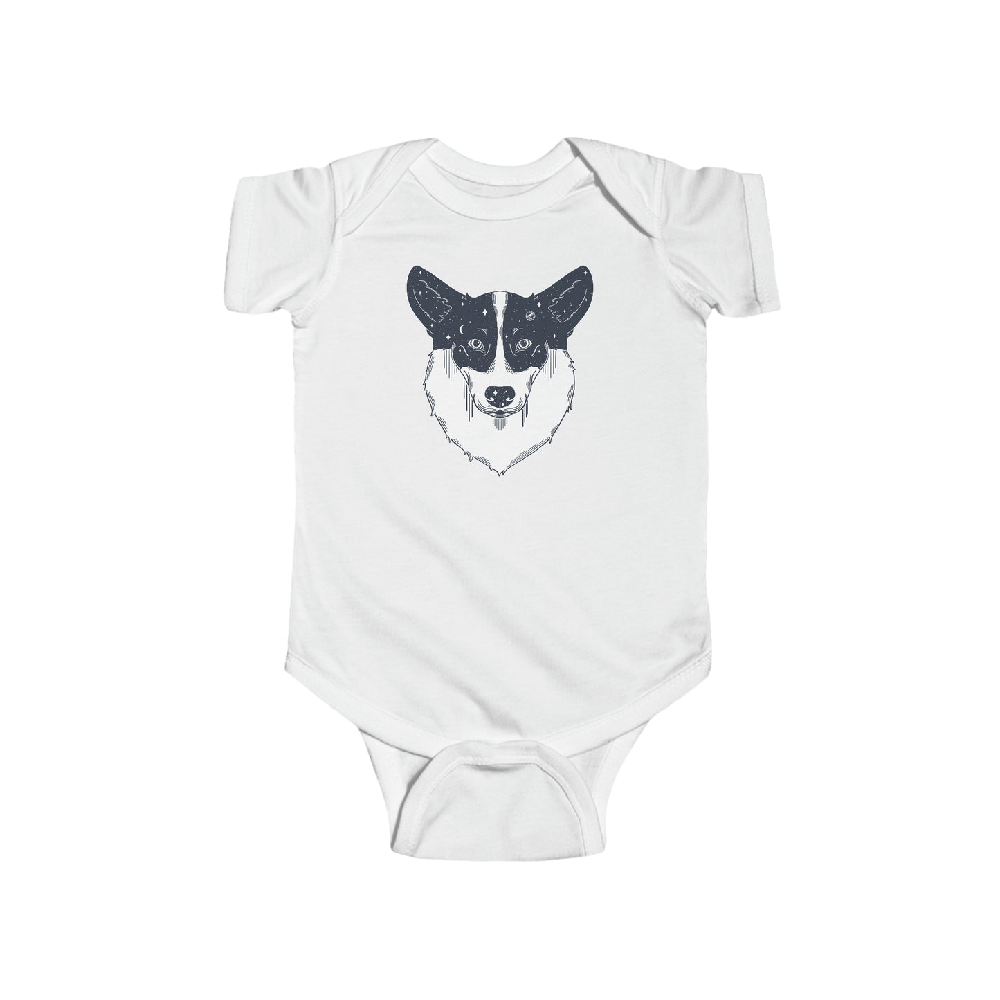 Short-sleeved Onesie - Starry Corgi