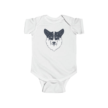 Short-sleeved Onesie - Starry Corgi