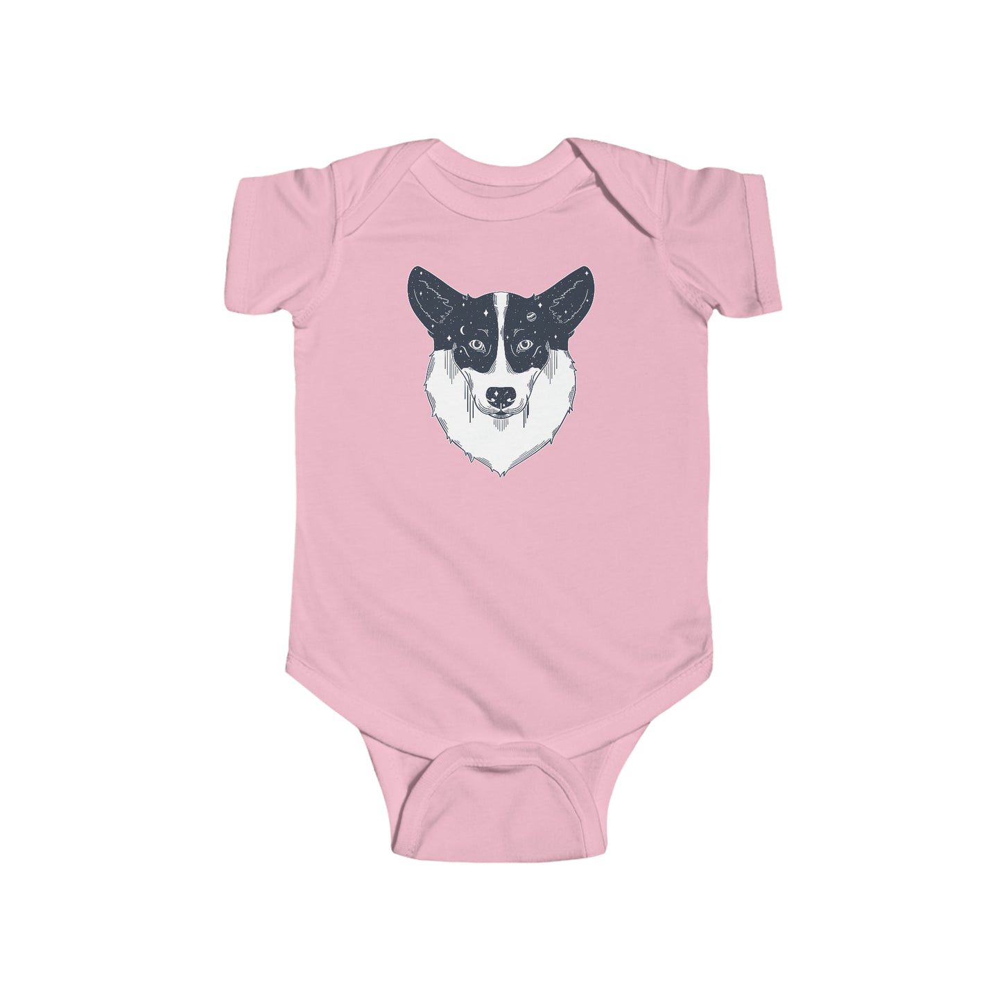 Short-sleeved Onesie - Starry Corgi