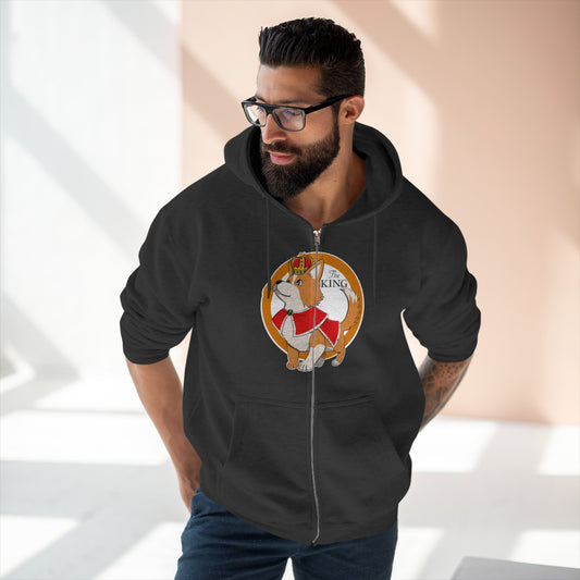 Full Zip Hoodie - Unisex - King corgi